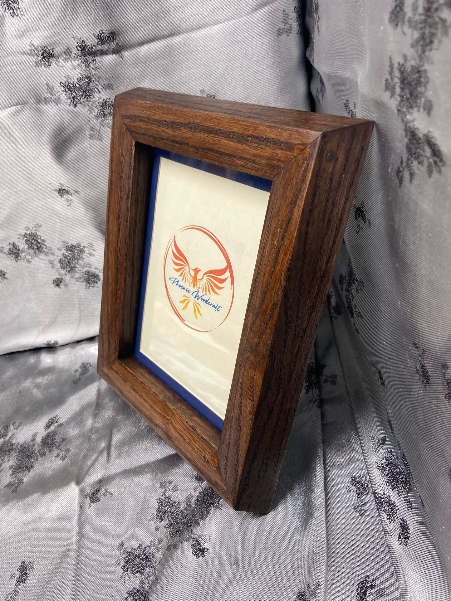 5x7 Red Oak Picture Frame with Dark Bourbon Stain (#17)