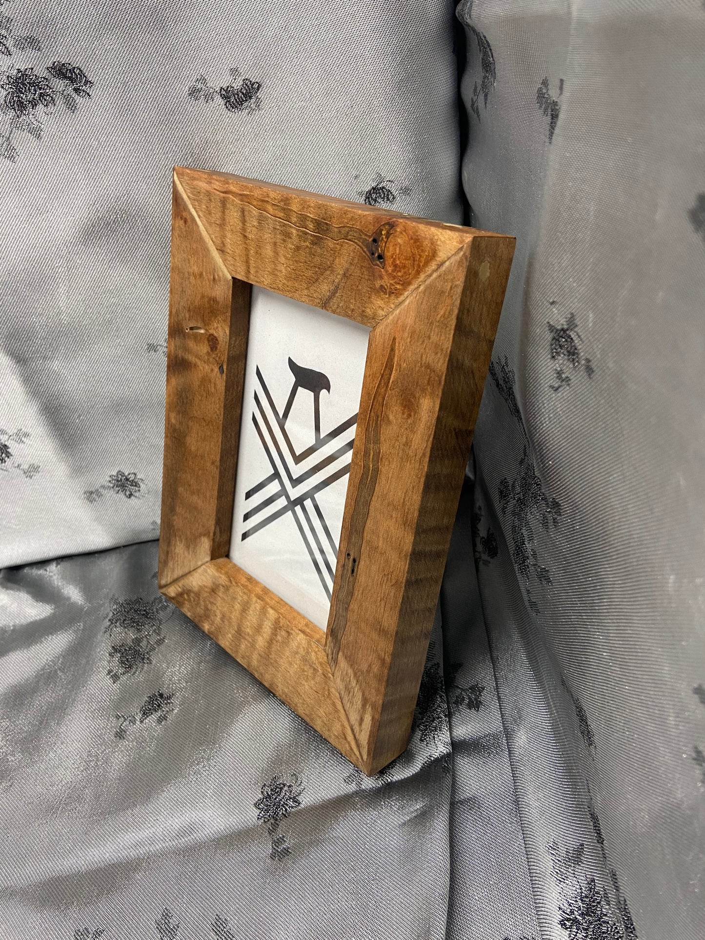 4x6 Picture Frame #13 - Wormy Maple with Walnut Danish Oil